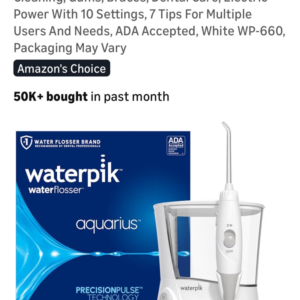 Waterpik Water Flosser in White - used 3 times - Picture 8 of 8